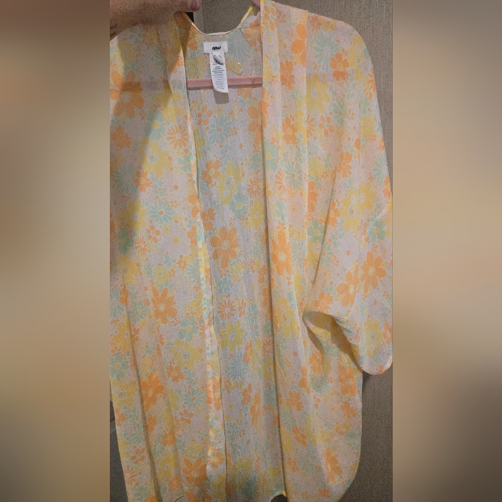Aerie Floral Print with Orange and Yellow Accents